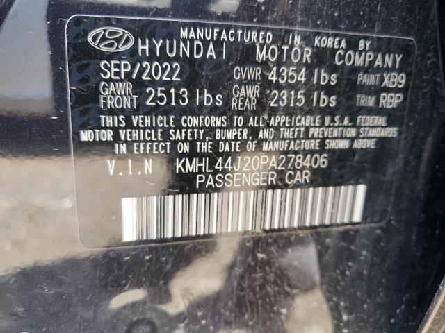 KMHL44J20PA278406 - 2023 HYUNDAI SONATA SEL PLUS CHARCOAL photo 12