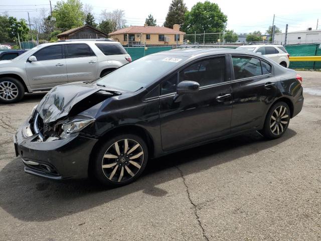 19XFB2F91FE075537 - 2015 HONDA CIVIC EXL BLACK photo 1