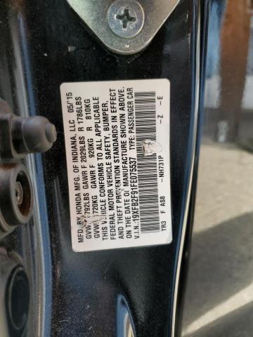 19XFB2F91FE075537 - 2015 HONDA CIVIC EXL BLACK photo 12