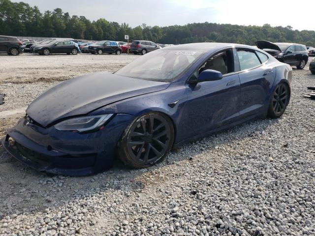 5YJSA1E66NF462189 - 2022 TESLA MODEL S ლურჯი ფოტო 1