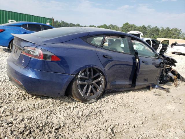5YJSA1E66NF462189 - 2022 TESLA MODEL S ლურჯი ფოტო 3