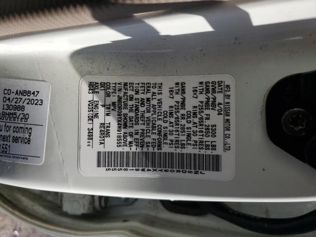 JN8DR09YX4W918555 - 2004 NISSAN PATHFINDER LE 白色 照片 13