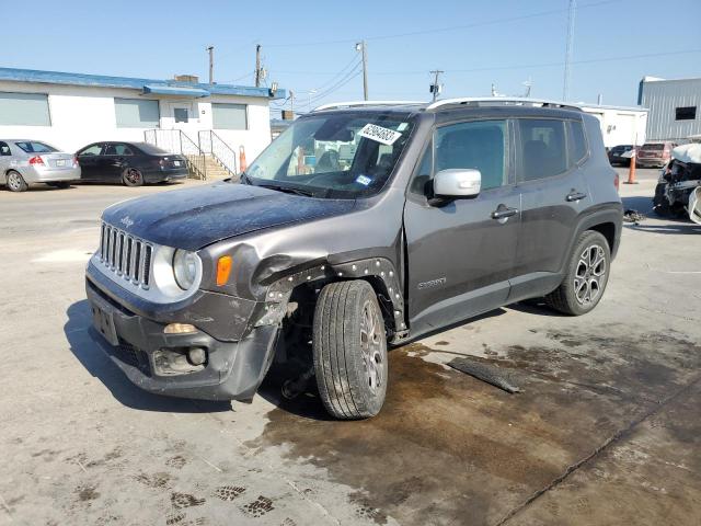 ZACCJADT4GPD01590 - 2016 JEEP RENEGADE LIMITED GRAY photo 1