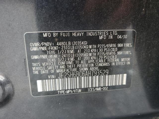 JF2SH6BC6AH793529 - 2010 SUBARU FORESTER XS Графитовый фото 13