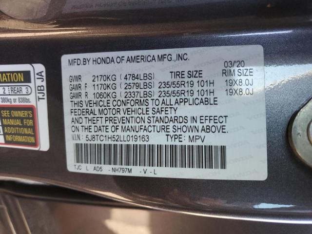 5J8TC1H52LL019163 - 2020 ACURA RDX TECHNOLOGY GRAY photo 14