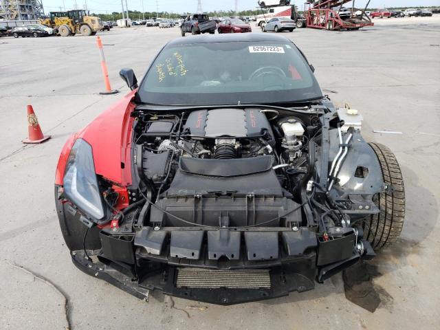 1G1YY2D76K5115554 - 2019 CHEVROLET CORVETTE GRAND SPORT 2LT RED photo 5