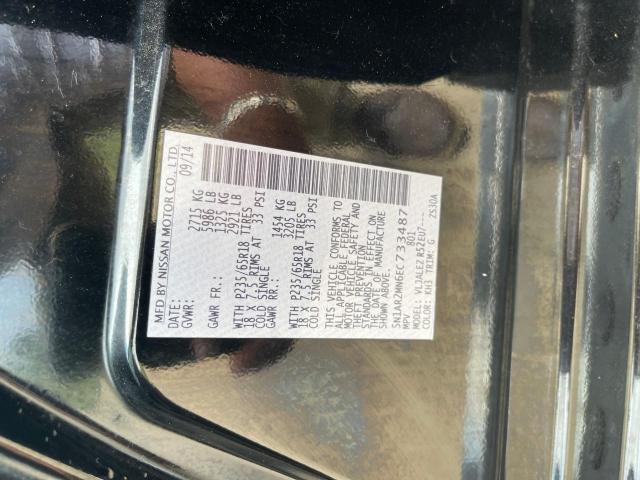 5N1AR2MN6EC733487 - 2014 NISSAN PATHFINDER S BLACK photo 10