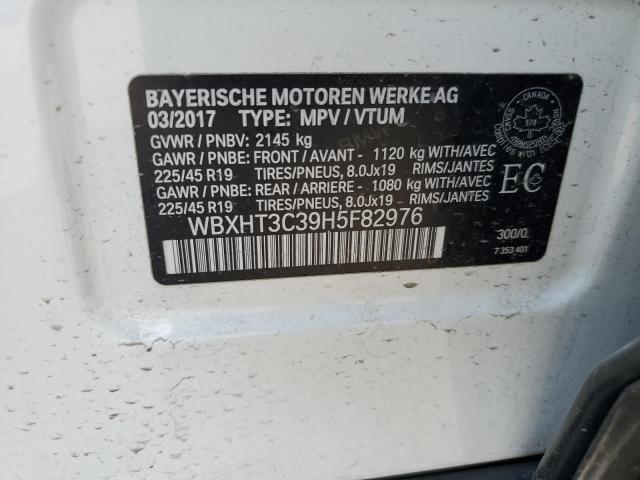 WBXHT3C39H5F82976 - 2017 BMW X1 XDRIVE28I WHITE photo 13