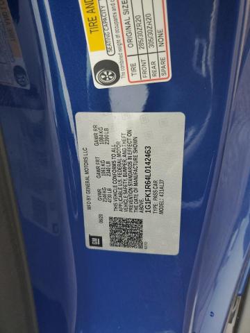 1G1FK1R64L0142463 - 2020 CHEVROLET CAMARO ZL1 蓝色 照片 12