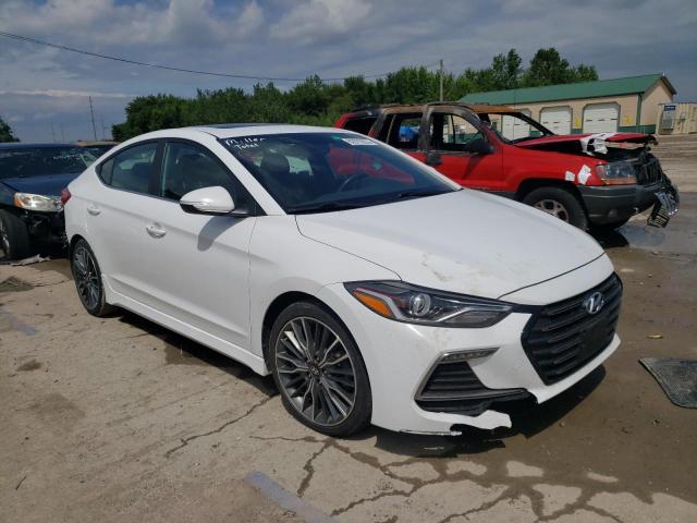 KMHD04LB0JU719311 - 2018 HYUNDAI ELANTRA SPORT WHITE photo 4