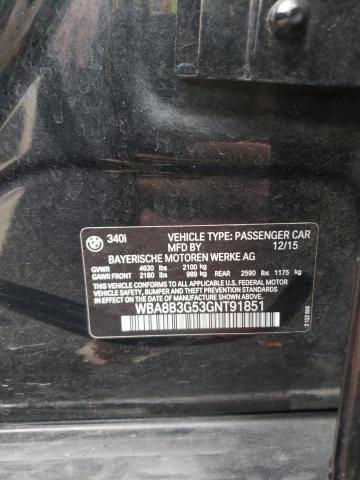 WBA8B3G53GNT91851 - 2016 BMW 340 I Siyah fotoğraf 12