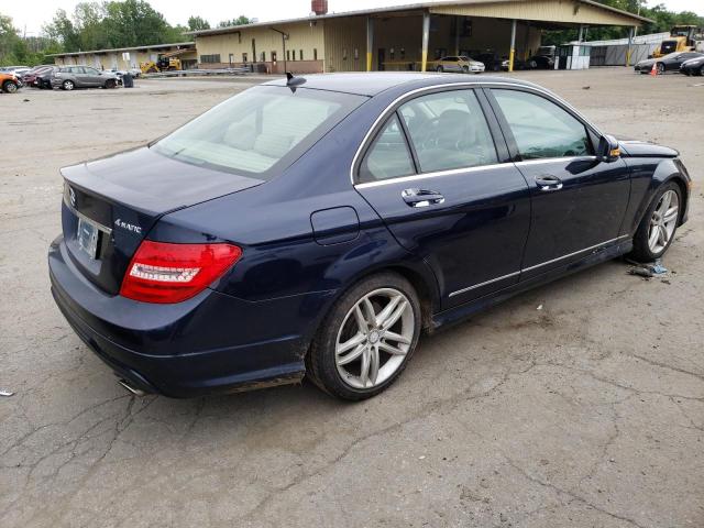 WDDGF8BB7CF877568 - 2012 MERCEDES-BENZ C 300 4MATIC BLUE photo 3