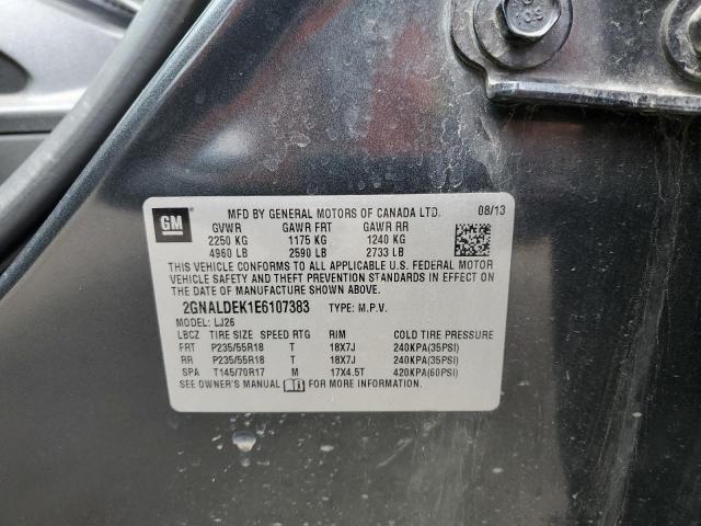 2GNALDEK1E6107383 - 2014 CHEVROLET EQUINOX LTZ CHARCOAL photo 13