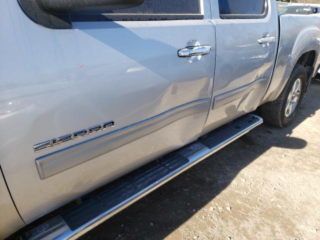 3GTP2VE70CG307759 - 2012 GMC SIERRA K1500 SLE SILVER photo 9