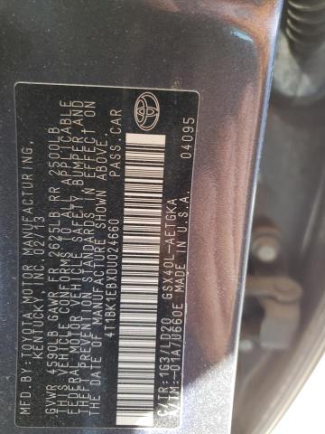 4T1BK1EBXDU024660 - 2013 TOYOTA AVALON BASE 灰色 照片 12