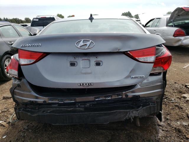 KMHDH4AE6CU461286 - 2012 HYUNDAI ELANTRA GLS GRAY photo 6