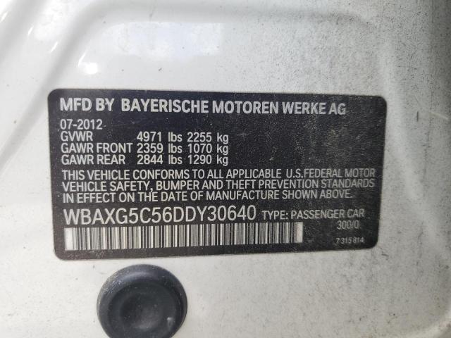 WBAXG5C56DDY30640 - 2013 BMW 528 I WHITE photo 12