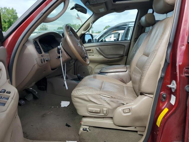 5TDBT44A14S229641 - 2004 TOYOTA SEQUOIA SR5 RED photo 7