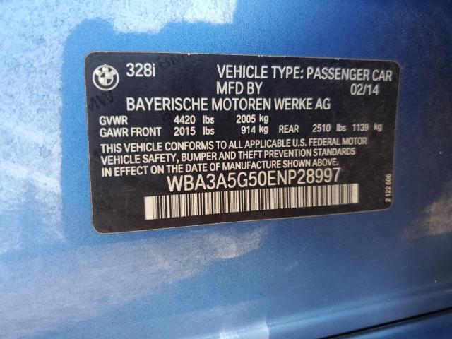 WBA3A5G50ENP28997 - 2014 BMW 328 I BLUE photo 12