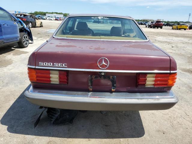 WDBCA44D6FA141462 - 1985 MERCEDES-BENZ 500 SEC RED photo 6