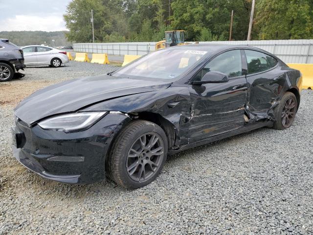 5YJSA1E55MF439542 - 2021 TESLA MODEL S Սև լուսանկար 1