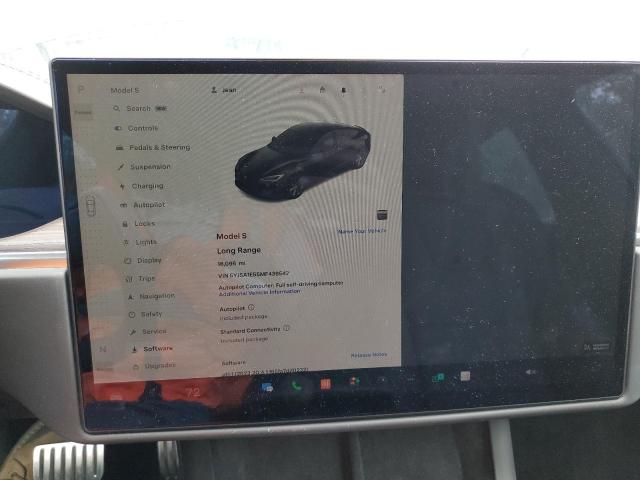5YJSA1E55MF439542 - 2021 TESLA MODEL S Սև լուսանկար 9