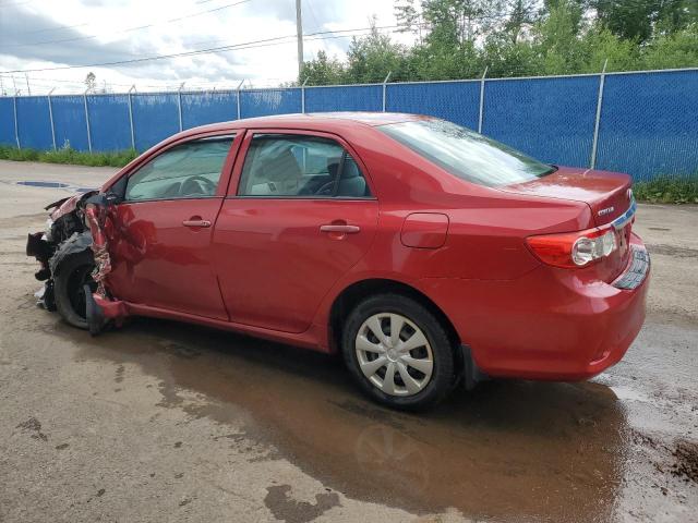 2T1BU4EE2BC600133 - 2011 TOYOTA COROLLA BASE RED photo 2