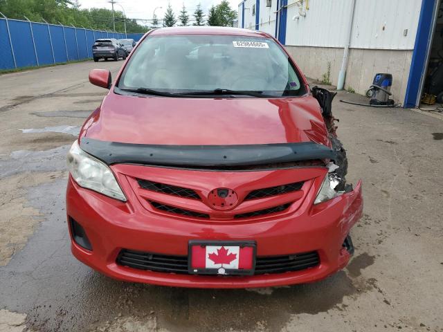 2T1BU4EE2BC600133 - 2011 TOYOTA COROLLA BASE RED photo 5