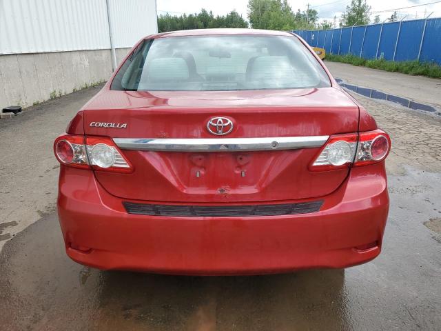 2T1BU4EE2BC600133 - 2011 TOYOTA COROLLA BASE RED photo 6