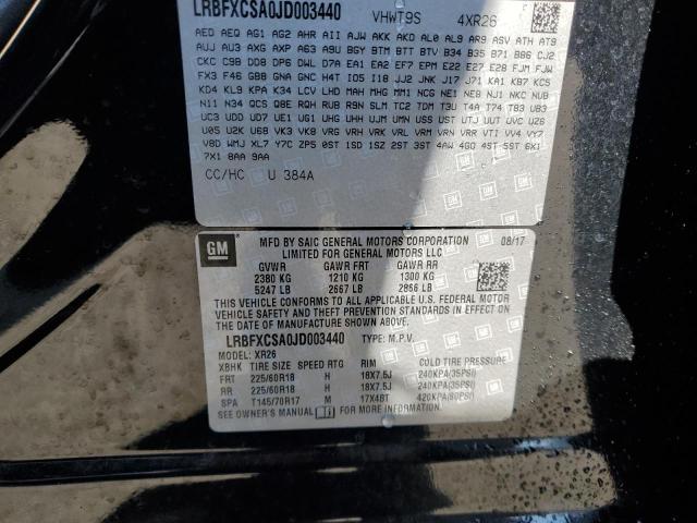 LRBFXCSA0JD003440 - 2018 BUICK ENVISION PREFERRED 黑色 照片 13