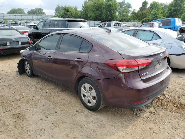 3KPFK4A73JE258691 - 2018 KIA FORTE LX BURGUNDY photo 2