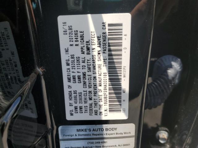 19UUB2F59HA000189 - 2017 ACURA TLX TECH BLACK photo 12