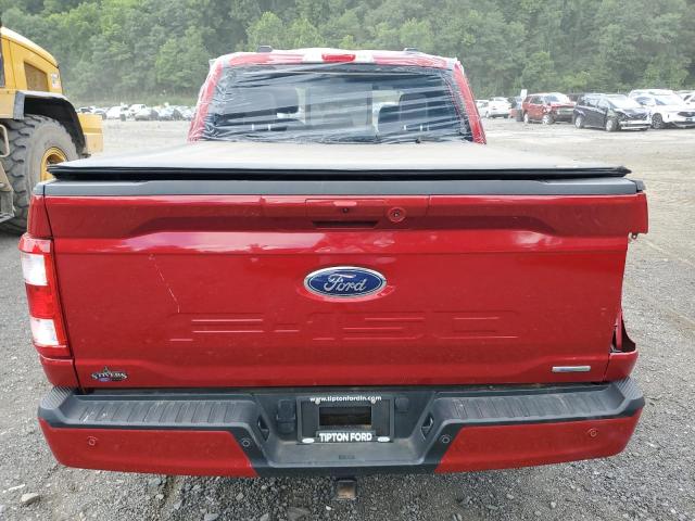 1FTFW1E83NKE96615 - 2022 FORD F150 SUPERCREW RED photo 6