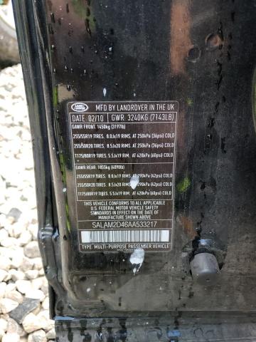 SALAM2D46AA533217 - 2010 LAND ROVER LR4 HSE PLUS BLACK photo 13