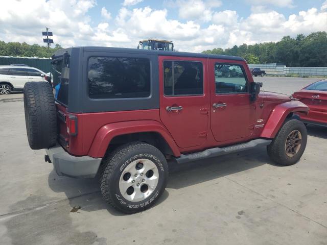 1C4BJWEG4DL513447 - 2013 JEEP WRANGLER U SAHARA BURGUNDY photo 3