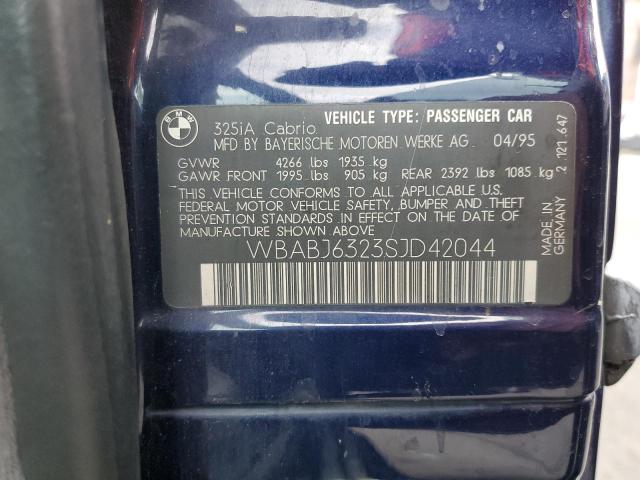 WBABJ6323SJD42044 - 1995 BMW 325 IC AUTOMATIC Көк фото 12