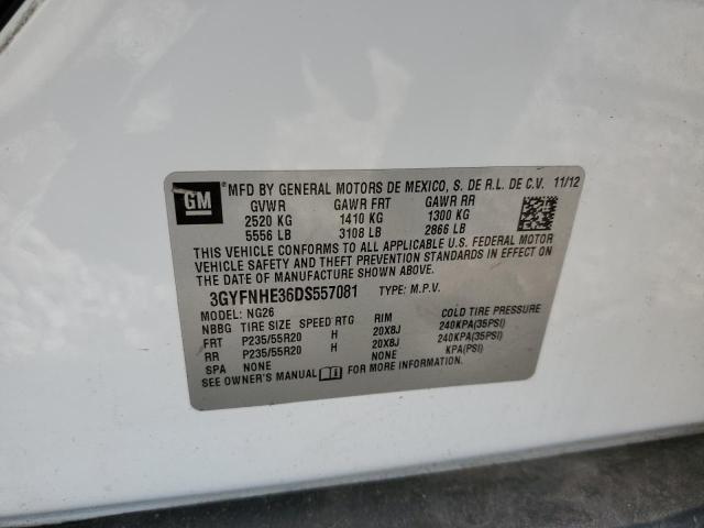 3GYFNHE36DS557081 - 2013 CADILLAC SRX PERFORMANCE COLLECTION Biały zdjęcie 12