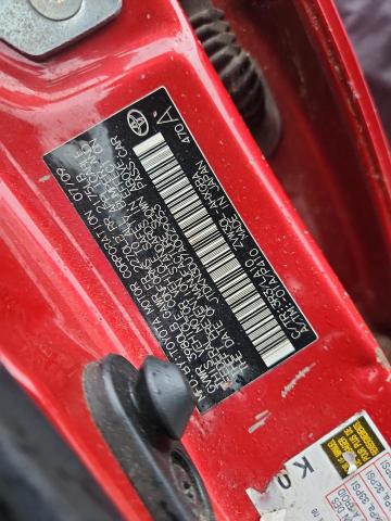 JTDKN3DU7A0029053 - 2010 TOYOTA PRIUS წითელი ფოტო 12