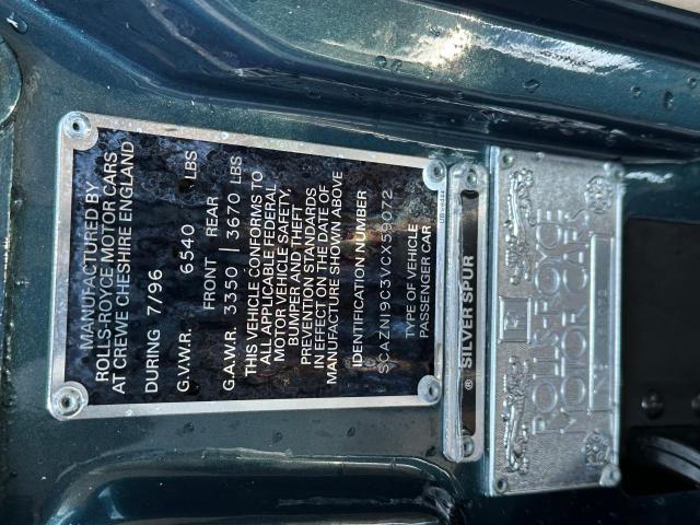 SCAZN19C3VCX59072 - 1997 ROLLS-ROYCE SILVER SPU GREEN photo 10