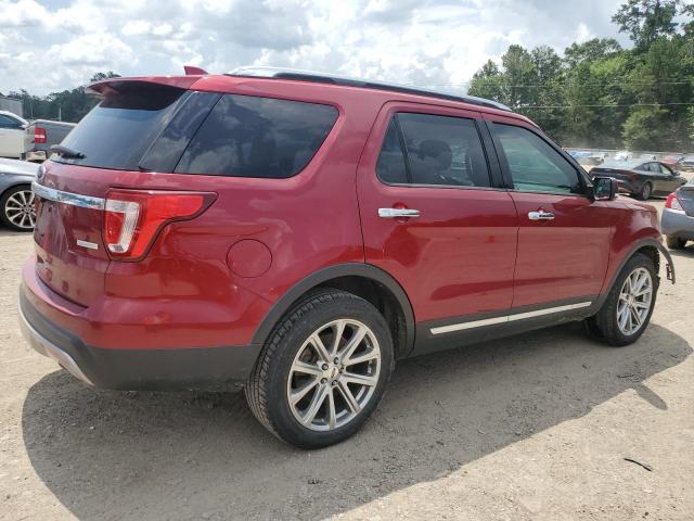 1FM5K7FH7HGD90406 - 2017 FORD EXPLORER LIMITED წითელი ფოტო 3