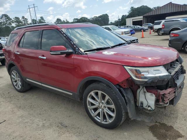 1FM5K7FH7HGD90406 - 2017 FORD EXPLORER LIMITED წითელი ფოტო 4