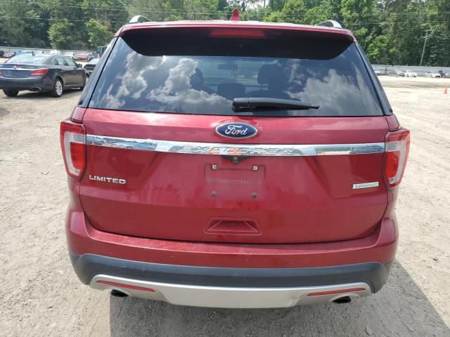 1FM5K7FH7HGD90406 - 2017 FORD EXPLORER LIMITED წითელი ფოტო 6