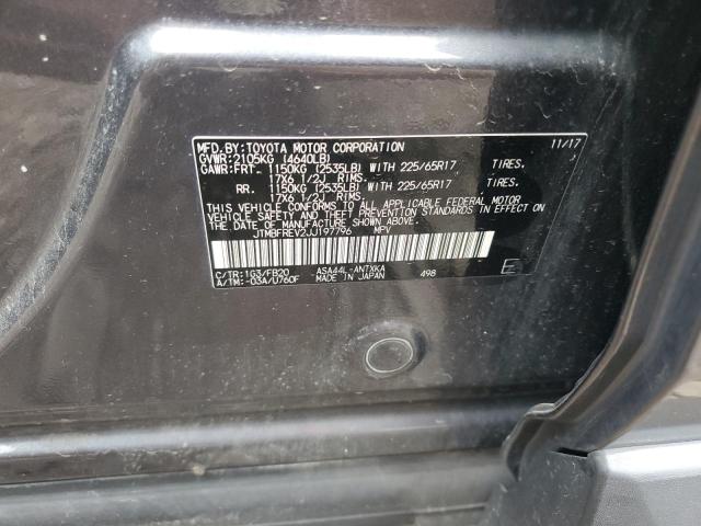 JTMBFREV2JJ197796 - 2018 TOYOTA RAV4 LE GRAY photo 13