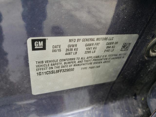 1G11C5SL8FF329690 - 2015 CHEVROLET MALIBU 1LT 蓝色 照片 12