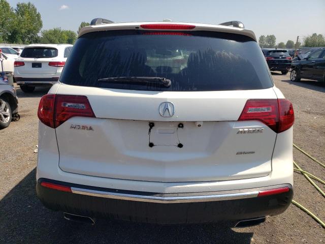 2HNYD2H62CH000524 - 2012 ACURA MDX ADVANCE WHITE photo 6