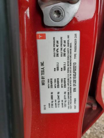 5YJ3E1EA3JF022213 - 2018 TESLA MODEL 3 Կարմիր լուսանկար 12