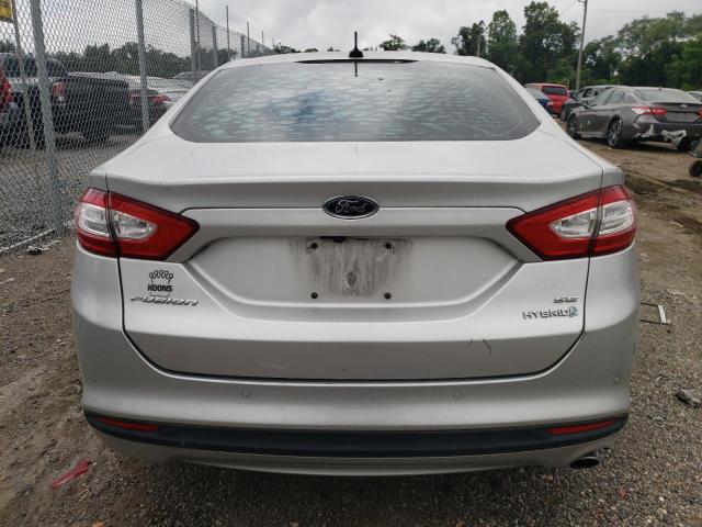 3FA6P0LU7DR338687 - 2013 FORD FUSION SE HYBRID SILVER photo 6