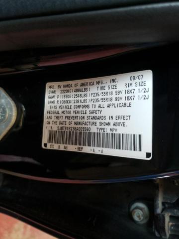 5J8TB18238A005560 - 2008 ACURA RDX BLACK photo 13