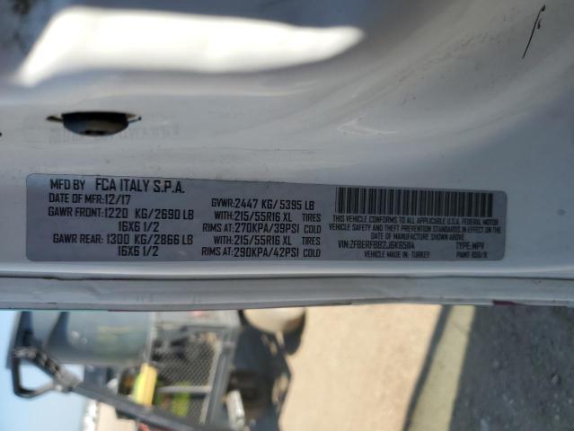 ZFBERFBB2J6K65114 - 2018 RAM PROMASTER SLT Білий фото 13