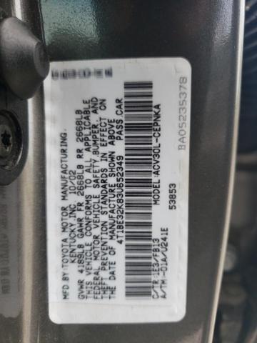 4T1BE32K83U652349 - 2003 TOYOTA CAMRY LE GRAY photo 12